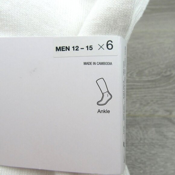 Nike Everyday Ankle Socks 6 Pack Men's Size XL 12-15 White NEW - Picture 5 of 10